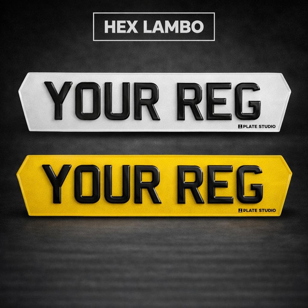 Hex Lambo number plate
