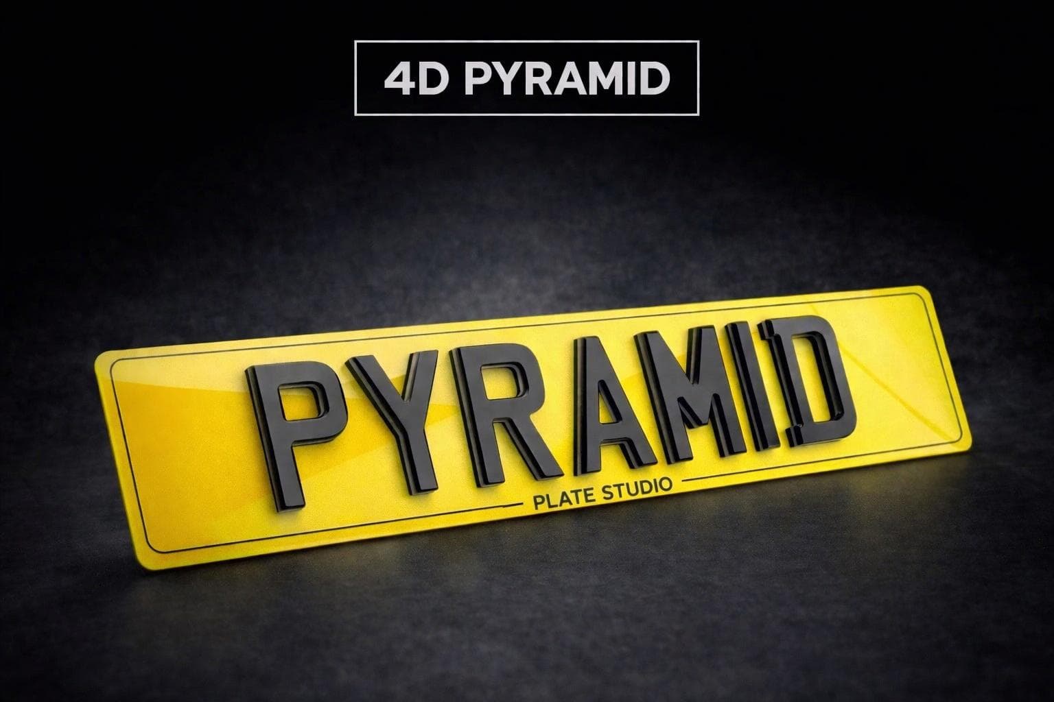 4D PYRAMID number plate