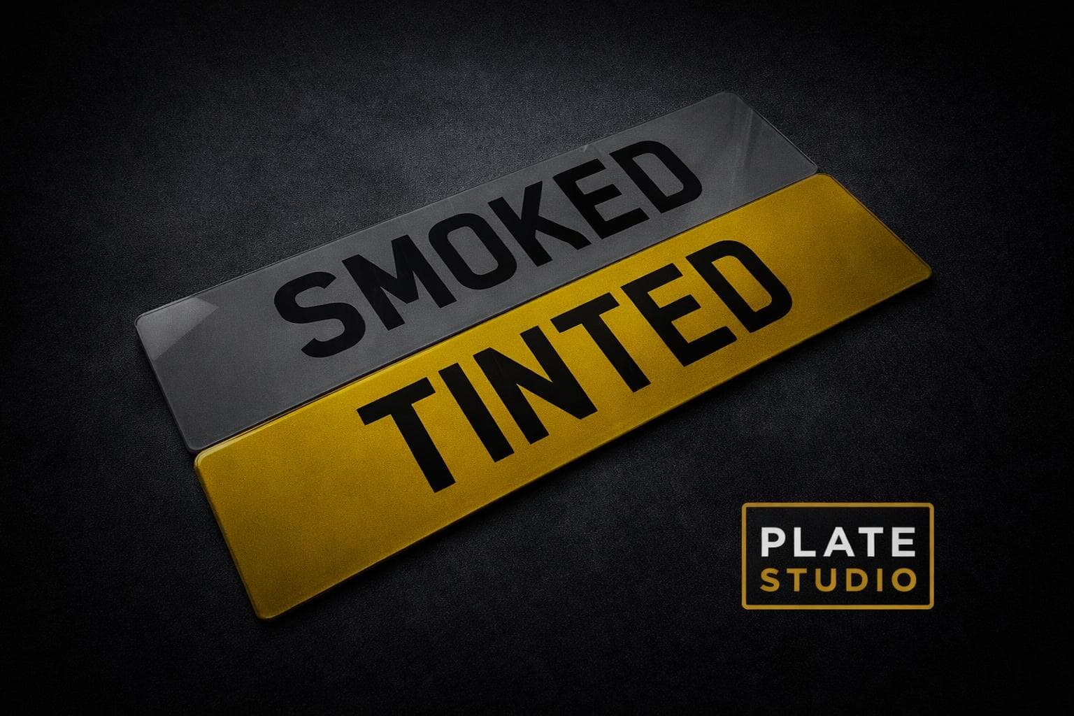 Tinted number plate